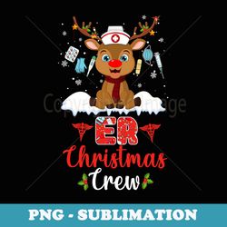 er christmas nurse crew family group nursing xmas pajama - png transparent sublimation file