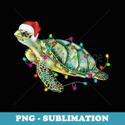 christmas sea turtle wearing santa hat merry christmas xmas - unique sublimation png download