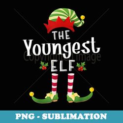 youngest christmas elf matching pajama x-mas party - stylish sublimation digital download