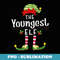Youngest Christmas Elf Matching Pajama X-Mas Party - Stylish Sublimation Digital Download