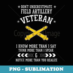 dont underestimate field artillery veteran military xmas - premium png sublimation file