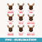 Hunting Reindeer Hunter Deer Face Christmas Meat Lover - Trendy Sublimation Digital Download