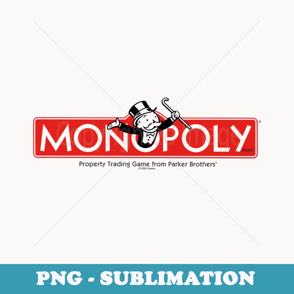 Monopoly Classic Vintage Game Board Title Logo - High-Resolution PNG Sublimation File