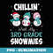 Chillin With My 3rd Grade Snowmies Masks Teacher Christmas - Premium Sublimation Digital Download