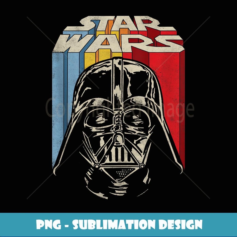 Star Wars Vintage Darth Vader - High-Quality PNG Sublimation Download