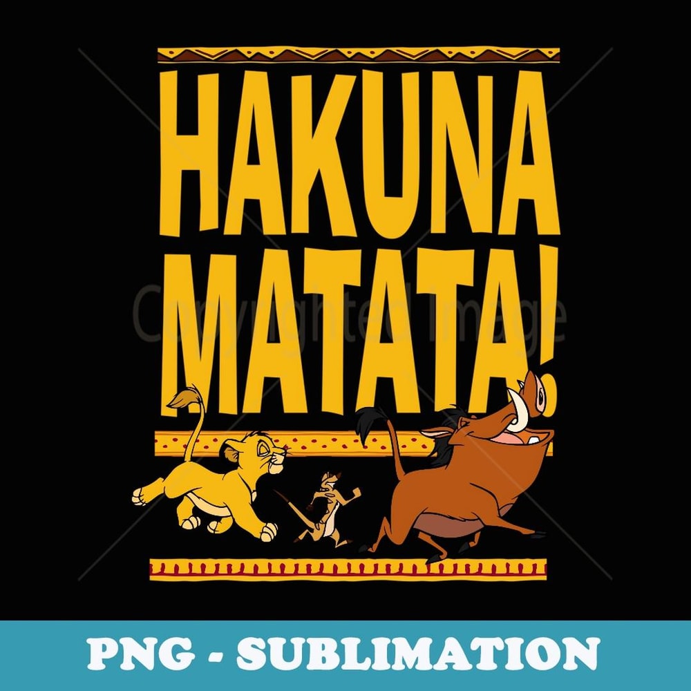 Disney Lion King Hakuna Matata Retro - PNG Sublimation Digital Download