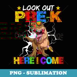 look out pre-k here i come back to school - retro png sublimation digital download