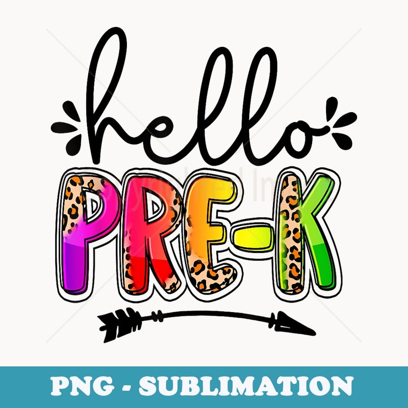 Pre-K Tie Dye Leopard teacher team Pre-K squad girls boys - Instant Sublimation Digital Download