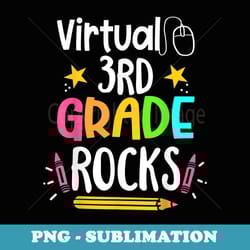 virtual third grade rocks 3rd back to school teacher - instant sublimation digital download