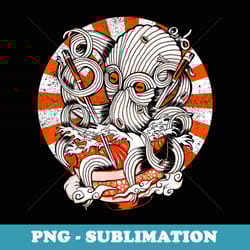 kraken ramen octopus retro anime ramen lover - high-resolution png sublimation file