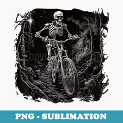 cycling skeleton mountain mtb bike cyclist skeleton - digital sublimation download file