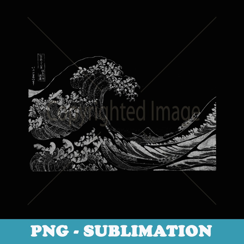 Famous Vintage Art Great Ocean Wave Hokusai Stylish Design - Sublimation Digital Download