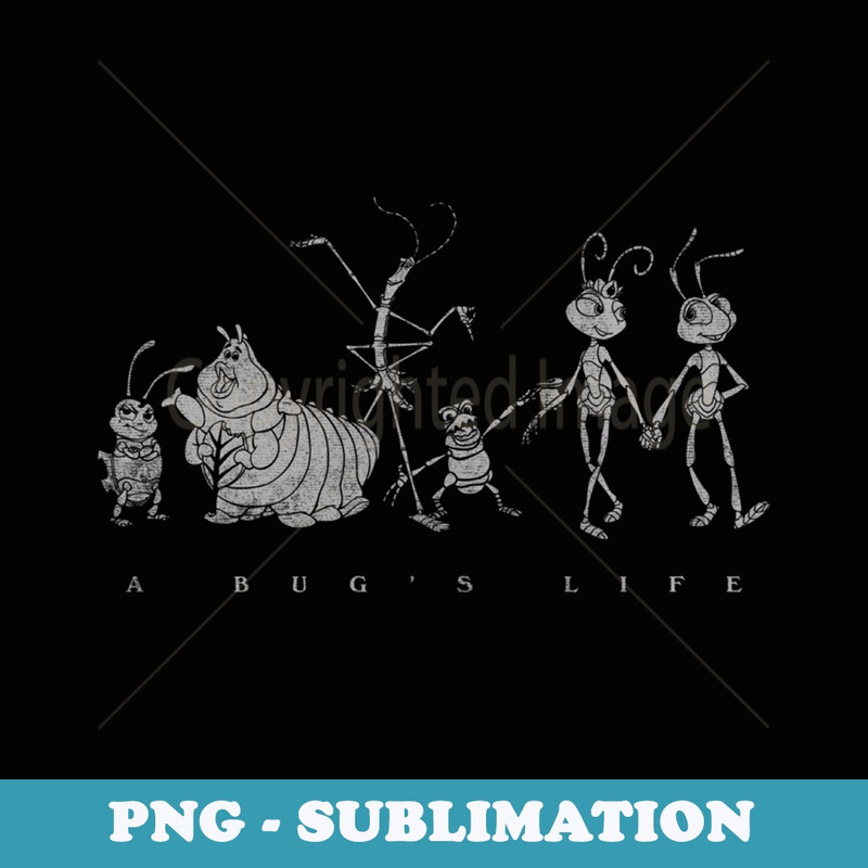 Disney Pixar A Bug's Life Character Line Up - Modern Sublimation PNG File