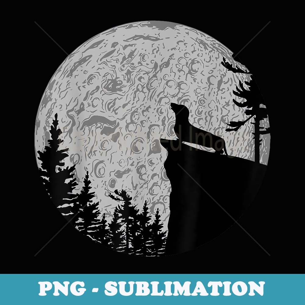 Cool Dachshund Full moon Dog Lover - PNG Sublimation Digital Download