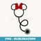 Disney Minnie Mouse Minnie Face Stethoscope Pocket Logo - Sublimation PNG File
