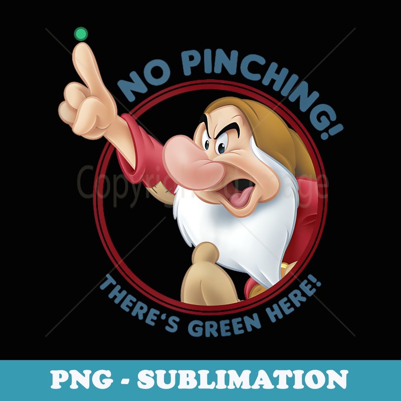 Disney Snow White St. Patrick's Day Grumpy No Pinching! - High-Resolution PNG Sublimation File