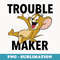 Tom And Jerry Trouble Maker Portrait - Creative Sublimation PNG Download