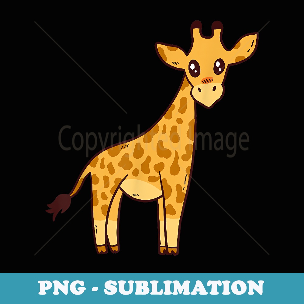 Cartoon Giraffe I I Toddler Giraffe - PNG Transparent Sublimation Design