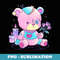 Pastel Goth Teddy Bear Japanese Anime Kawaii Demon Menhera - Trendy Sublimation Digital Download
