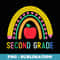 Second Grade Rainbow Girls Boys Teacher Team 2nd Grade Squad - Instant PNG Sublimation Download