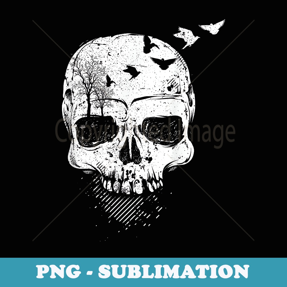 Halloween Skull Decor Vintage Gothic Costume Men or - Premium Sublimation Digital Download
