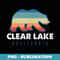 Clear Lake California Sunset Bear Outdoors Boating Fishing - Modern Sublimation PNG File