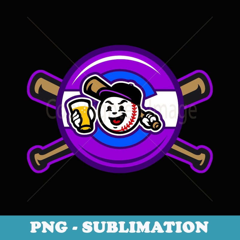 Colorado Baseball State C Logo - Purple - Trendy Sublimation Digital Download