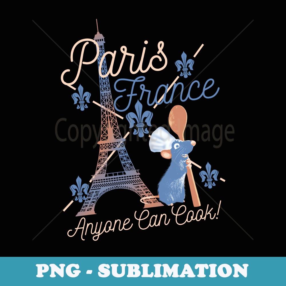 Disney Pixar Ratatouille Remy Paris France - Vintage Sublimation PNG Download