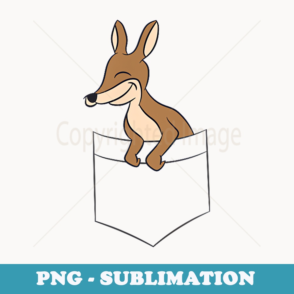 Australia Kangaroo In A Pocket Cute Pocket Kangaroo - Exclusive PNG Sublimation Download