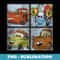 Disney Pixar Cars 2 Team McQueen Distressed Stacked Panels - Exclusive PNG Sublimation Download