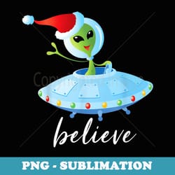 alien santa xmas ufo funny christmas - png sublimation digital download