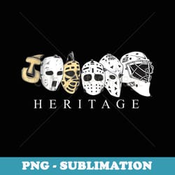 hockey goalie evolution vintage heritage evolution of masks - stylish sublimation digital download