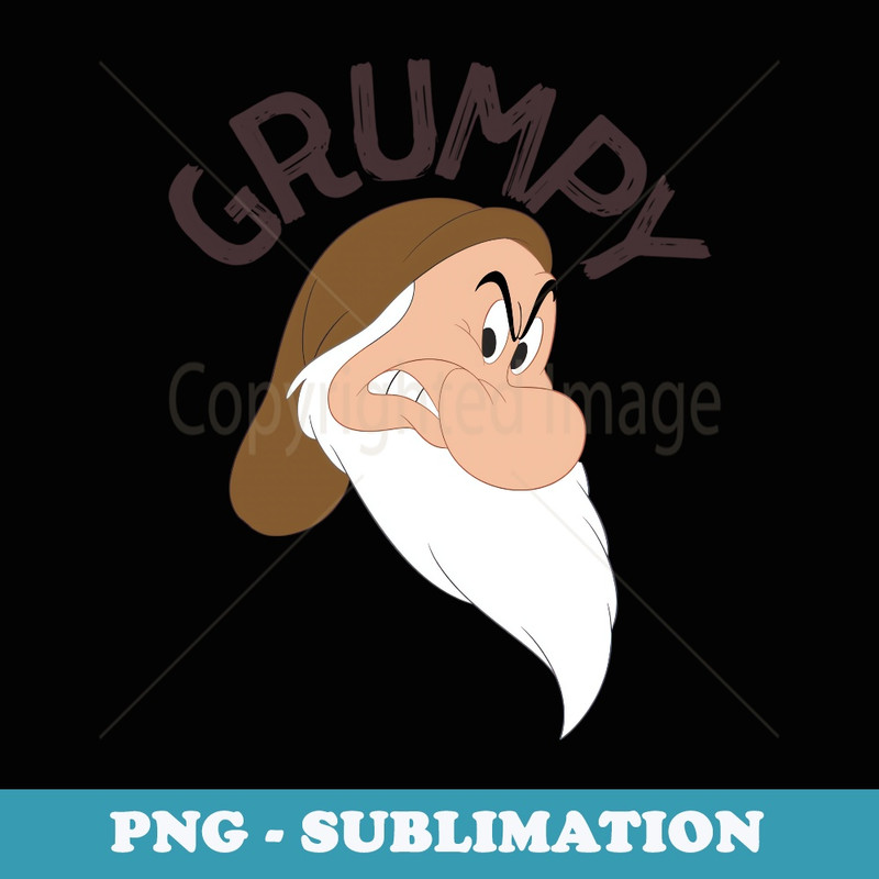 Disney Snow White & The Seven Dwarfs Grumpy Face - Decorative Sublimation PNG File