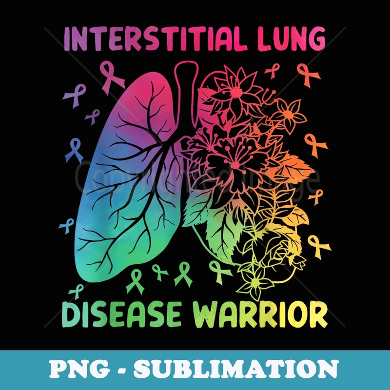 Interstitial Lung Disease Warrior Ribbons - Unique Sublimation PNG Download
