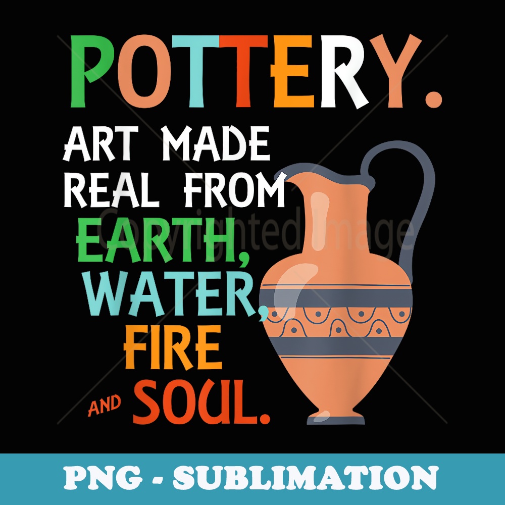 Pottery Earthenware Handmade Sculpting Ceramic Hobby - Retro PNG Sublimation Digital Download