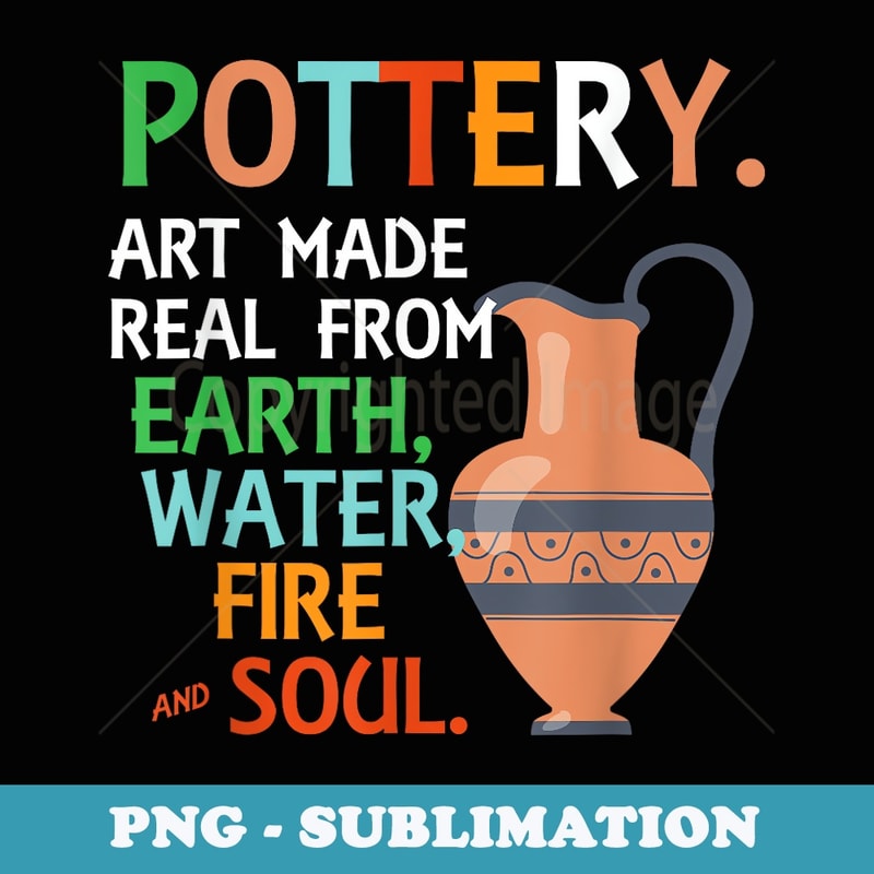 Pottery Earthenware Handmade Sculpting Ceramic Hobby - Retro PNG Sublimation Digital Download