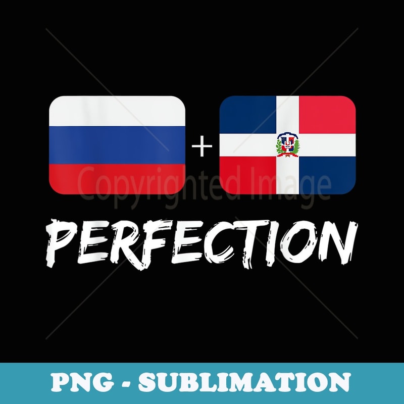Russian Plus Dominican Perfection Mix Heritage Flag - Exclusive Sublimation Digital File