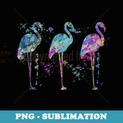 flamingo colorful watercolor silhouette flamingos - sublimation digital download
