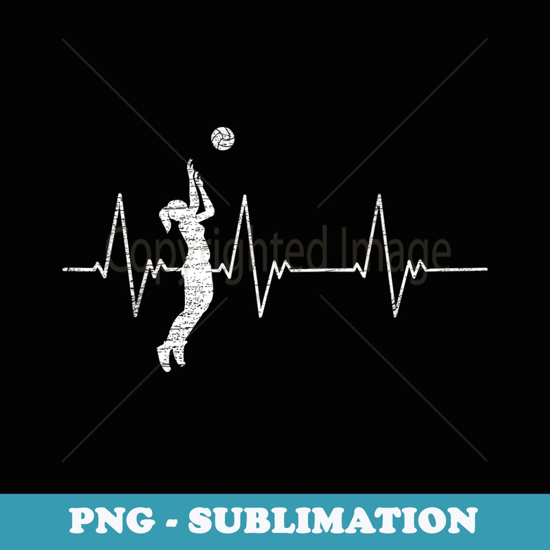 Heartbeat Volleyball - Premium Sublimation Digital Download