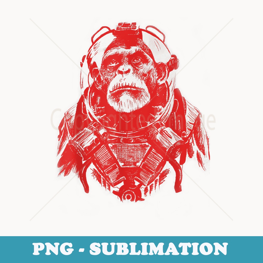 Space Monkey Astronaut Ape Funny Animal Lover Cute - Professional Sublimation Digital Download