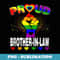Mens Proud Brother-in-law Rainbow LGBT Gay Pride Month - Retro PNG Sublimation Digital Download