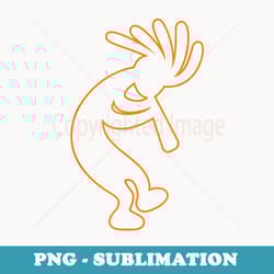 dancing kokopelli positive vibes design - stylish sublimation digital download
