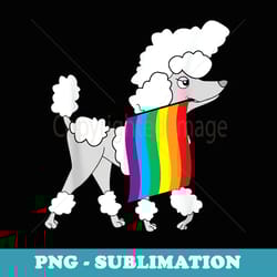 gay pride poodle - digital sublimation download file