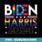 Biden Harris 2024 Rainbow Flag Gay Pride LGBT Democrat - PNG Transparent Sublimation File