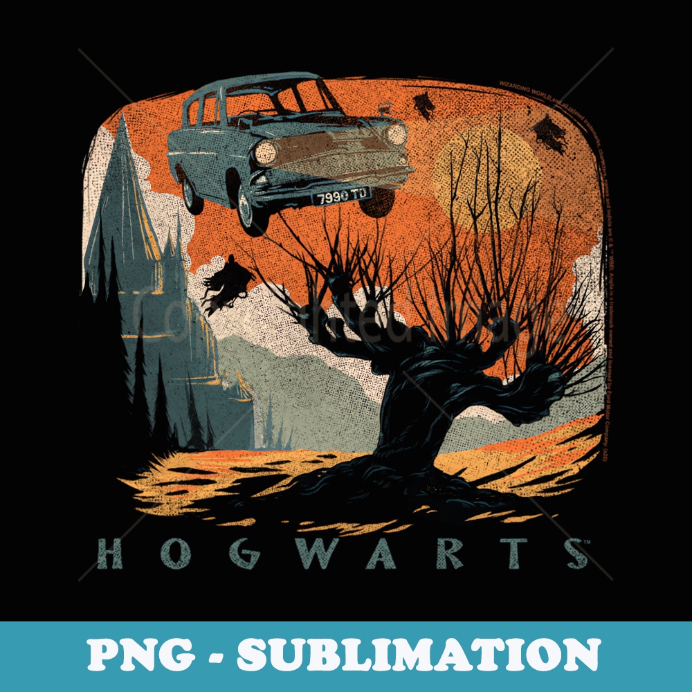 Harry Potter Hogwarts Whomping Willow Distressed - Modern Sublimation PNG File