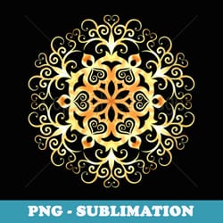 s inspirational goodies fire filigree hearts mandala graphic - exclusive png sublimation download