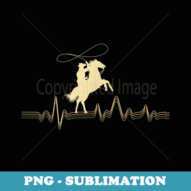 Cowboy Roping - Roper Horse Riding Equestrian Header Heeler - Instant PNG Sublimation Download