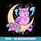 Kawaii Pastel Goth Cute Creepy Owl Crescent Moon - Sublimation Digital Download