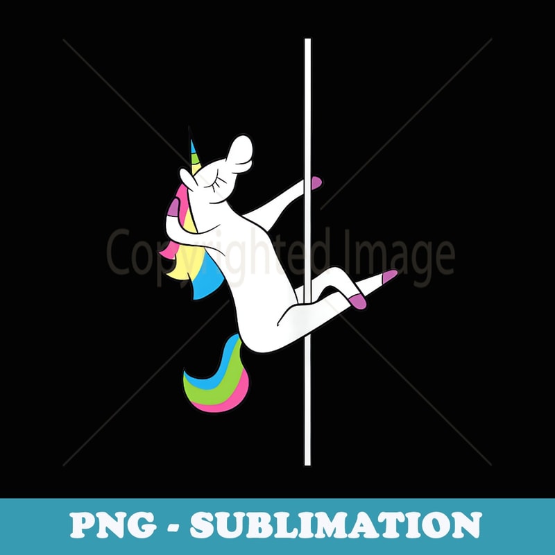 Pole Dance - Unicorn Dances on the Bar - Aesthetic Sublimation Digital File