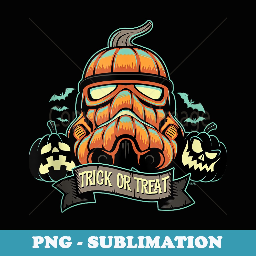 Star Wars Halloween Stormtrooper Jack-ou2019-Lantern Pumpkin - PNG Transparent Sublimation Design